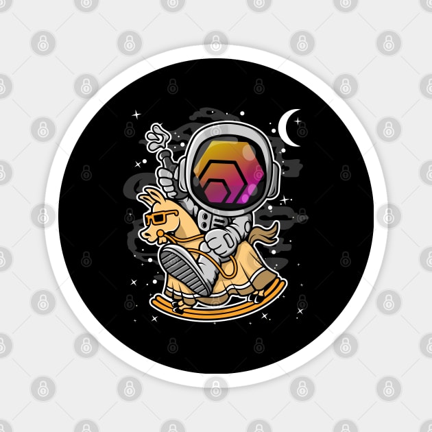 Astronaut Horse HEX Coin To The Moon HEX Crypto Token Cryptocurrency Blockchain Wallet Birthday Gift For Men Women Kids Magnet by Thingking About